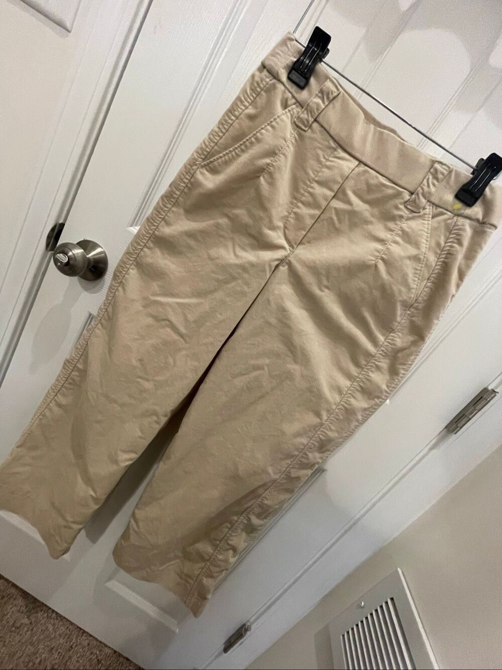 Democracy Khaki Beige Straight Leg Chino Pants Womenβs Size Small